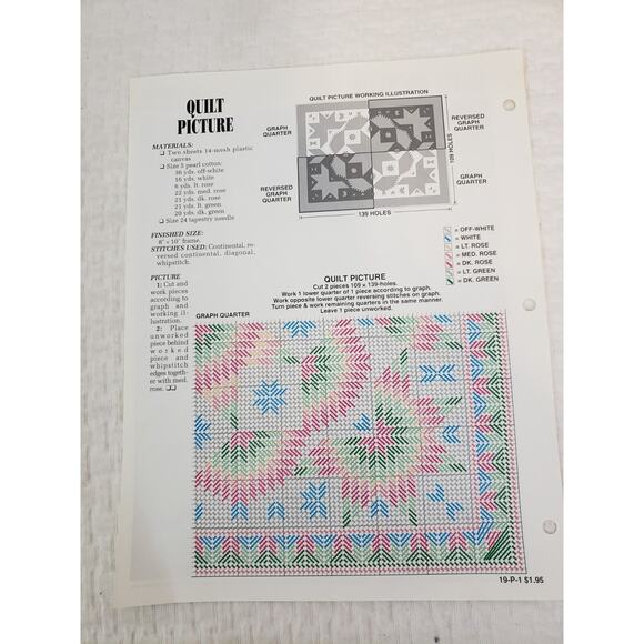 (J5) 1993 Annie's Attic Plastic Canvas Pattern Home Decor Lot of 5 Hole Punched - Picture 8 of 9